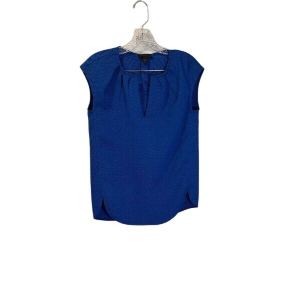 J CREW Pleated V-neckline Cap‎ Sleeve Women's Top